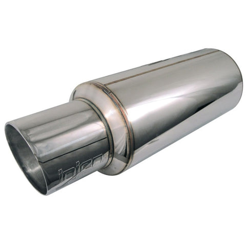 Injen 2 3/8 Universal Muffler w/Stainless Steel resonated rolled tip (Injen embossed logo) - SES225C