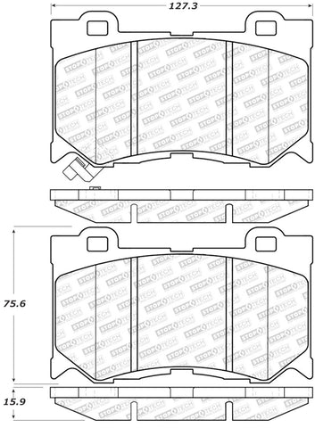 StopTech Street Select Brake Pads - Front - 305.13460