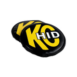 KC HiLiTES 8in. Round Soft Cover HID (Pair) - Black w/Yellow Brushed KC Logo - 5818