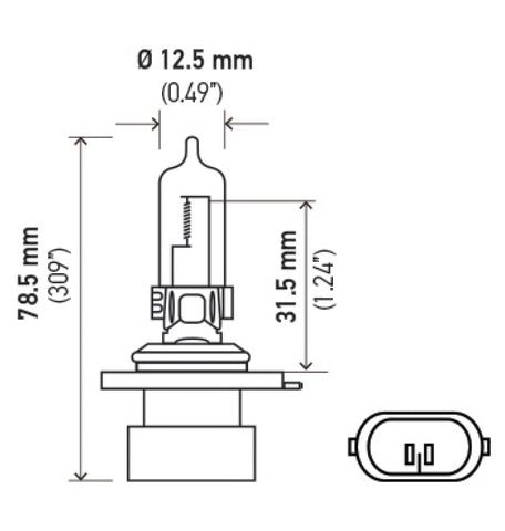 Hella Bulb 9005XS 12V 100W XEN WHT XB (2) - H71071422