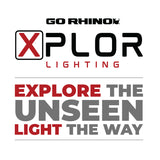 Go Rhino Xplor Bright Series Rectangle LED Flood Light Kit (Surface/Thread Std Mnt) 4x3 - Blk (Pair) - 753003023FBS