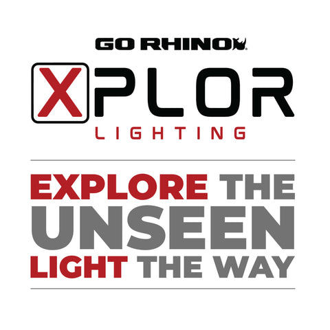 Go Rhino Xplor Bright Series Rectangle LED Flood Light Kit (Surface/Thread Std Mnt) 4x3 - Blk (Pair) - 753003023FBS