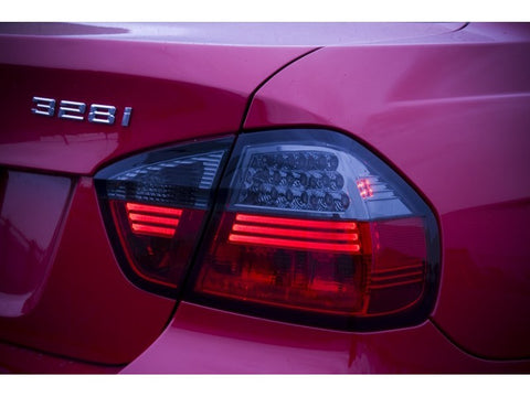 Spyder BMW E90 3-Series 06-08 4Dr LED Tail Lights Red Smoke ALT-YD-BE9006-LED-RS - 5000910