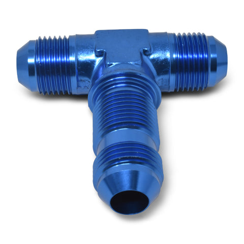 Russell Performance -3 AN Flare Bulkhead Tee Fitting (Blue) - 661300