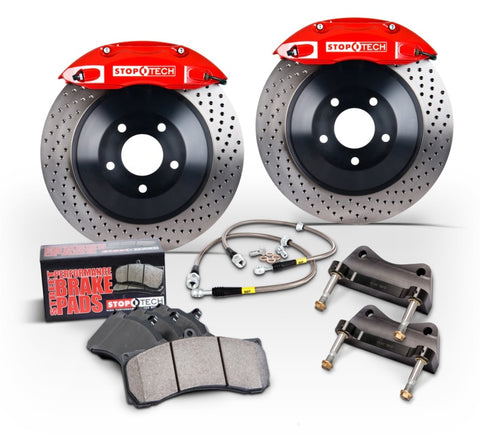 StopTech BMW E36/46 Exc. M Front Touring BBK w/ Red Caliper and Slotted Rotors - 82.133.5100.71