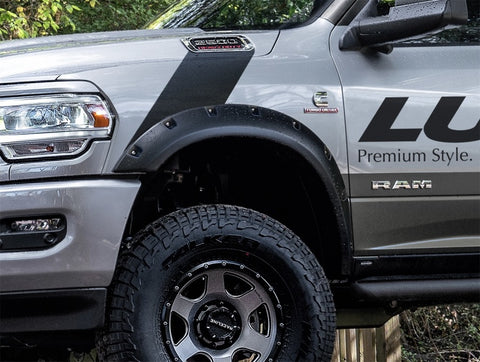 Lund 19-22 RAM 2500/3500 (3500 Excl. Dually) RX-Rivet Style Textured Fender Flares Black 2 Pc. Front - RX137TA