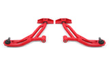 BMR 10-14 Ford Mustang / Shelby GT500 Non-Adj. Lower A-Arms (Poly/Delrin) - Red - AA754R