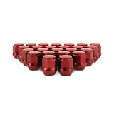 Mishimoto Steel Acorn Lug Nuts M12 x 1.5 - 24pc Set - Red - MMLG-AC1215-24RD