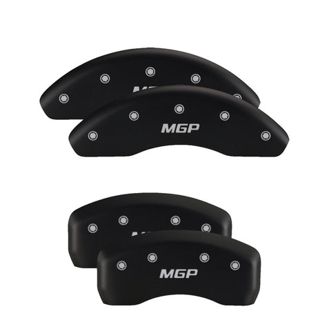 MGP 4 Caliper Covers Engraved Front & Rear Avalanche Red finish silver ch - 14048SAVLRD