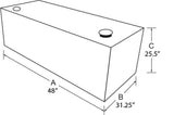 Tradesman Aluminum L-Shape Liquid Storage Tank Combo (48in. / 80 Gallon Capacity) - Brite - 3290