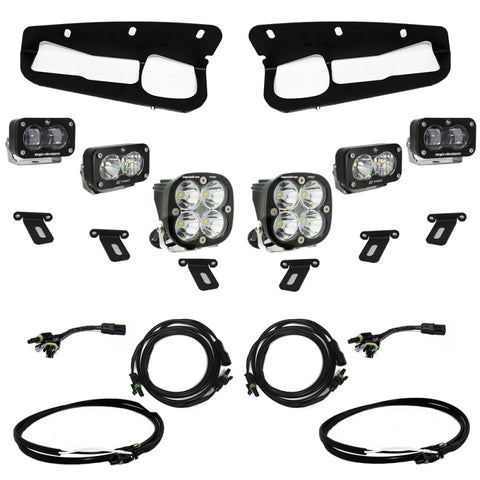 Baja Designs 21-22 Ford Bronco w/Steel Bumper S2 SAE Pro Fog Pocket Light Kit w/Upfitter - Clear - 448175UP