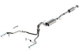 Borla F-150 2021 3.3L CC SB EC STB XL/XLT/Lariat/KR/Plnm/LTD 3/2.25 SRE Cat-Back S-Type Chrome Tips - 140878