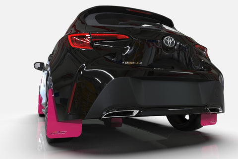 Rally Armor 17-21 Honda Civic EX/EX-L/LX (Hatchback) Pink Mud Flap BCE Logo - MF71-BCE22-PK/BLK