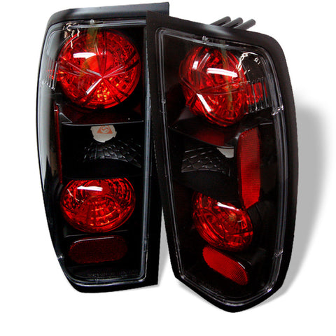 Spyder Nissan Frontier 98-00 Euro Style Tail Lights Black ALT-YD-NF98-BK - 5006837