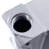 Mishimoto Heavy-Duty Oil Cooler - 10in. Opposite-Side Outlets - Silver - MMOC-OO-10SL