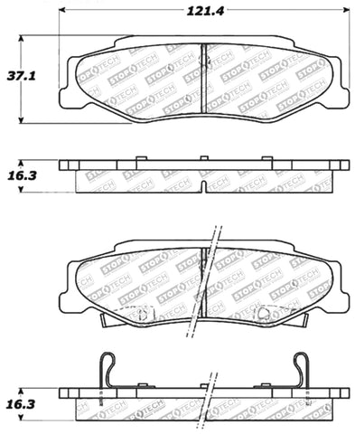 StopTech Performance 04-08 Cadillac XLR/XLR-V / 97-10 Chevrolet Corvette Rear Brake Pads - 309.07320