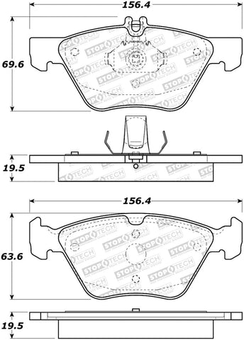 StopTech Street Brake Pads - 308.07400