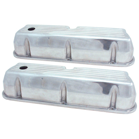 Spectre SB Ford Tall Ball Milled Valve Cover Set - Polished Aluminum - 5019