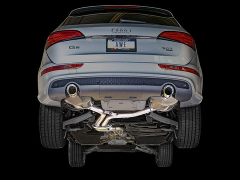 AWE Tuning Audi 8R Q5 3.0T Touring Edition Exhaust Dual Outlet Diamond Black Tips - 3015-33054