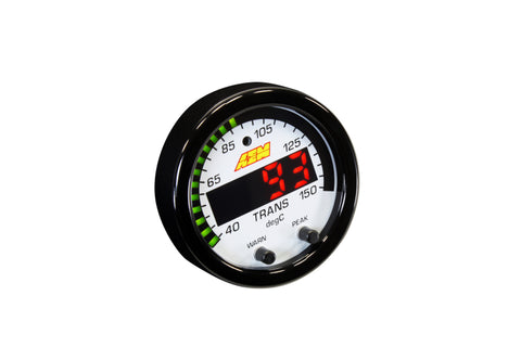 AEM X-Series Temperature 100-300F Gauge Kit (ONLY Black Bezel and Water Temp. Faceplate) - 30-0302