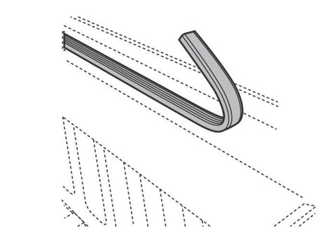 BAK Bulkhead Seal (Thick Ribbed) 3/4in x 65in - PARTS-326A0004