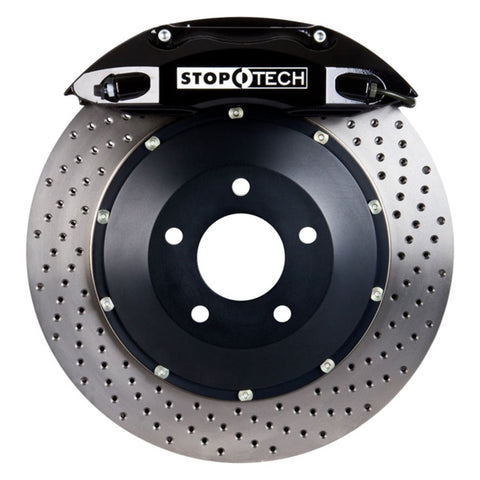 StopTech Porsche 911 05-10 Carrera Front BBK ST-40 Caliper Black / 2pc Drilled 355x32mm Rotor - 83.781.4700.52