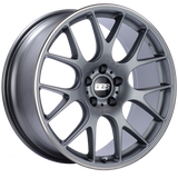 BBS CH-R 20x9 5x120 ET24 Satin Titanium Polished Rim Protector Wheel -82mm PFS/Clip Required - CH100TIPO