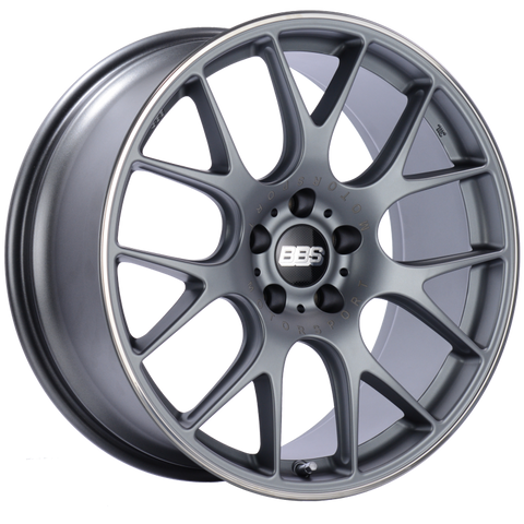 BBS CH-R 20x9 5x120 ET24 Satin Titanium Polished Rim Protector Wheel -82mm PFS/Clip Required - CH100TIPO