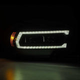 AlphaRex 19-21 Ram 2500 LUXX LED Proj Headlights Plank Style Alpha Blk w/Activ Light/Seq Signal/DRL - 880549