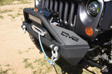 DV8 Offroad 07-18 Jeep Wrangler JK/JL FS-15 Steel Stubby Front Bumper w/ Fog Lights - FBSHTB-15