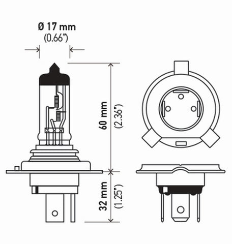 Hella Bulb 9003/Hb2 12V 60/55W P43T T46 Sb - 9003SB