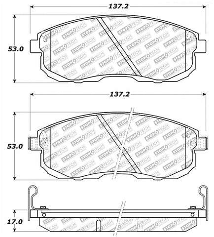 StopTech Nissan Altima Street Select Brake Pads - 305.06530