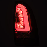 AlphaRex 05-15 Toyota Tacoma PRO-Series LED Tail Lights Red Smoke - 680040