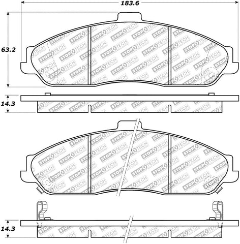 StopTech Street Select Brake Pads - Rear - 305.07310