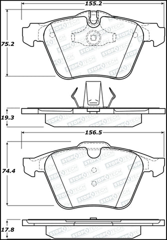 StopTech Street Brake Pads - 308.12400