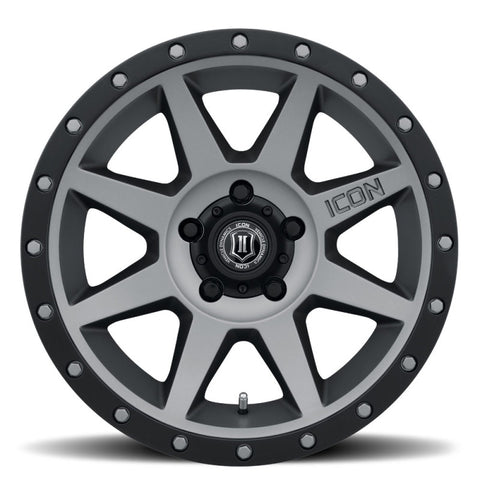 ICON Rebound 17x8.5 5x4.5 0mm Offset 4.75in BS 71.5mm Bore Titanium Wheel - 1817856547TT