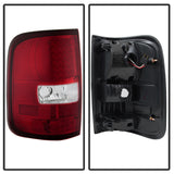 Xtune Ford F150 Styleside 04-08 LED Tail Lights Red Clear ALT-ON-FF15004-LED-RC - 5034069