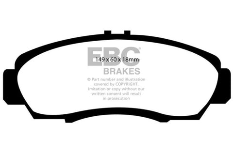 EBC 01-03 Acura CL 3.2 Ultimax2 Front Brake Pads - UD787