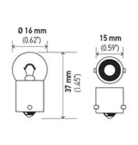 Hella Bulb 67 12V 8W 4CP BA15s G6 - 67