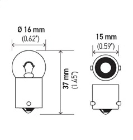 Hella Bulb 67 12V 8W 4CP BA15s G6 - 67