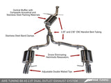 AWE Tuning Audi B8 A5 2.0T Touring Edition Exhaust - Dual Outlet Diamond Black Tips - 3015-33026