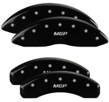 MGP 4 Caliper Covers Engraved Front & Rear MGP Black Finish Silver Char 2019 Nissan Armada - 17224SMGPBK