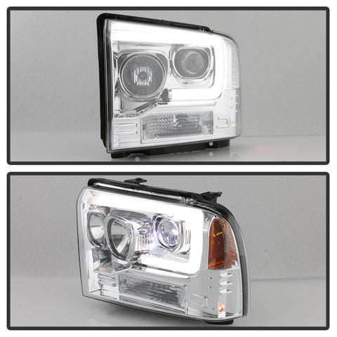 Spyder Platinum Ford F250/350/450 05-07 High-Power LED Module Proj. Headlights-Chrome (PRO-YD-FS05V2 - 5087904