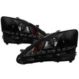 Spyder Lexus IS 250/350 2006-2010 Projector Headlights DRL Black Smoke PRO-YD-LIS06-DRL-BSM - 5080073