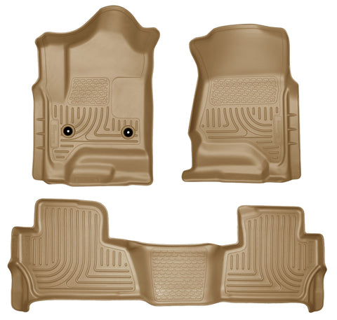 Husky Liners 2015 Chevy/GMC Tahoe/Yukon WeatherBeater Combo Tan Floor Liners - 99203