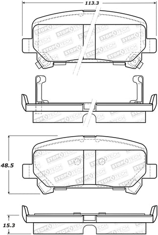 StopTech Street Brake Pads - Front - 308.18060