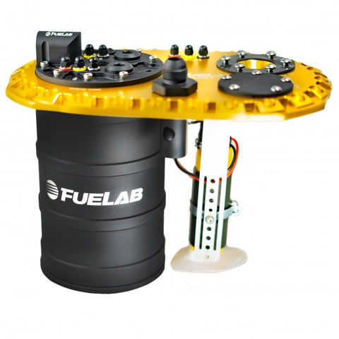 Fuelab Quick Service Surge Tank w/No Lift Pump & Twin Screw 600LPH Brushless Pump - Gold - 62720-5
