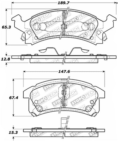 StopTech Performance 90-98 Buick Skylark / 90-98 Pontiac Grand Am Front Brake Pads - 309.05060