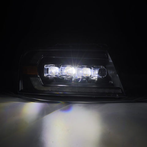 AlphaRex 04-08 Ford F-150 (No 2004 Heritage) NOVA-Series LED Proj HL Alpha-Blk w/Actv Lgt / Seq. Sig - 880128