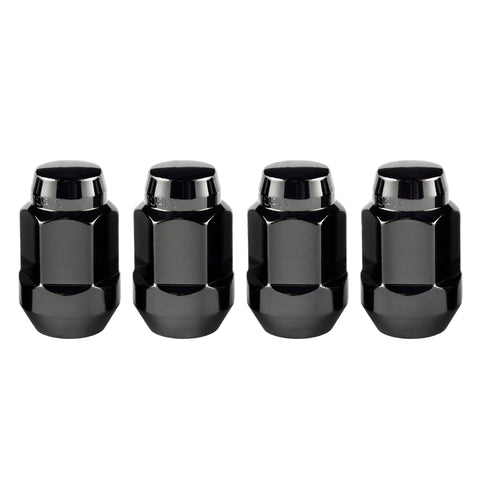 McGard Hex Lug Nut (Cone Seat Bulge Style) 1/2-20 / 3/4 Hex / 1.45in. Length (4-pack) - Black - 64029